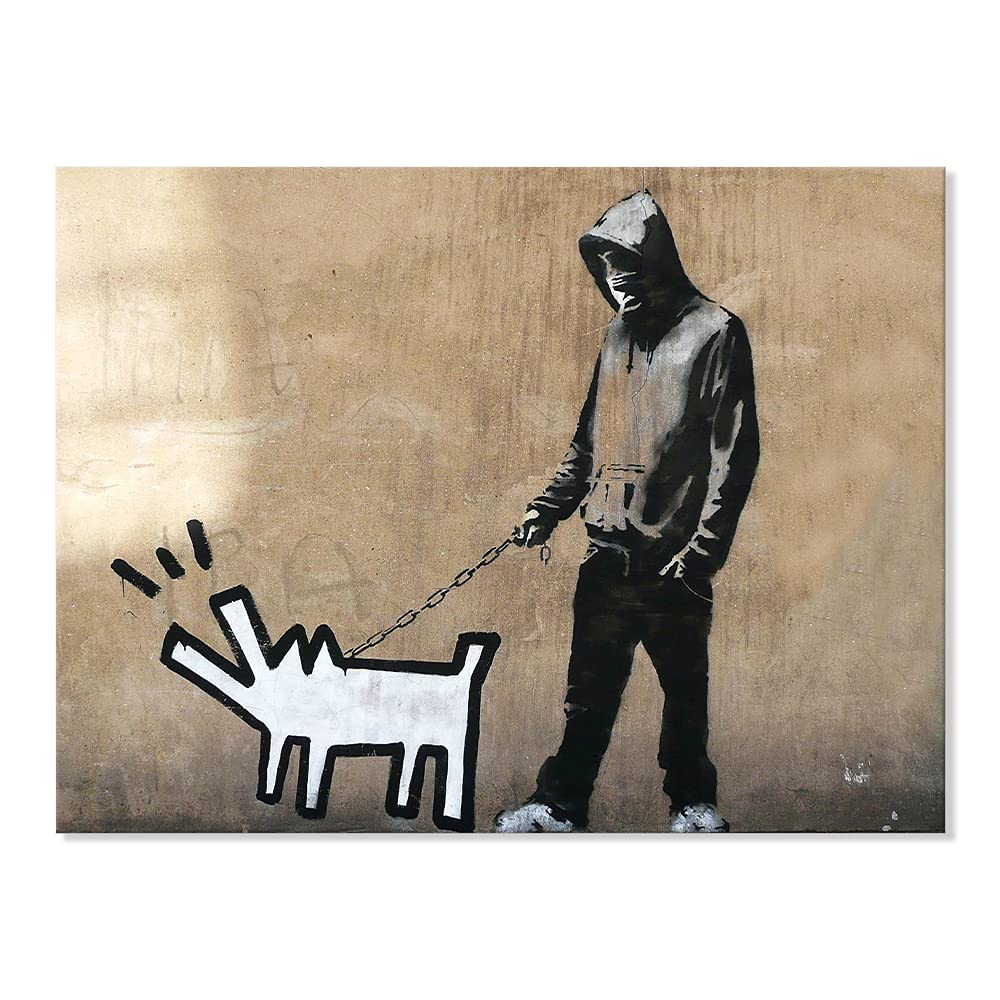 Amazon.co.jp: バンクシー Banksy 犬を散歩する少年 ポスター アート